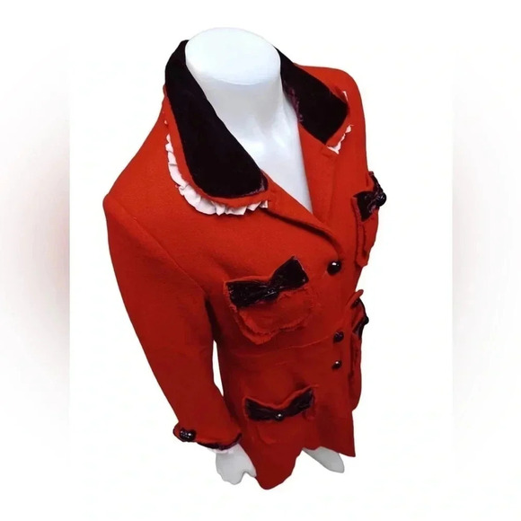 💥HOST PICK💥 Marc Jacobs Red Wool Cashmere Peacoat Size Large - Picture 6 of 16